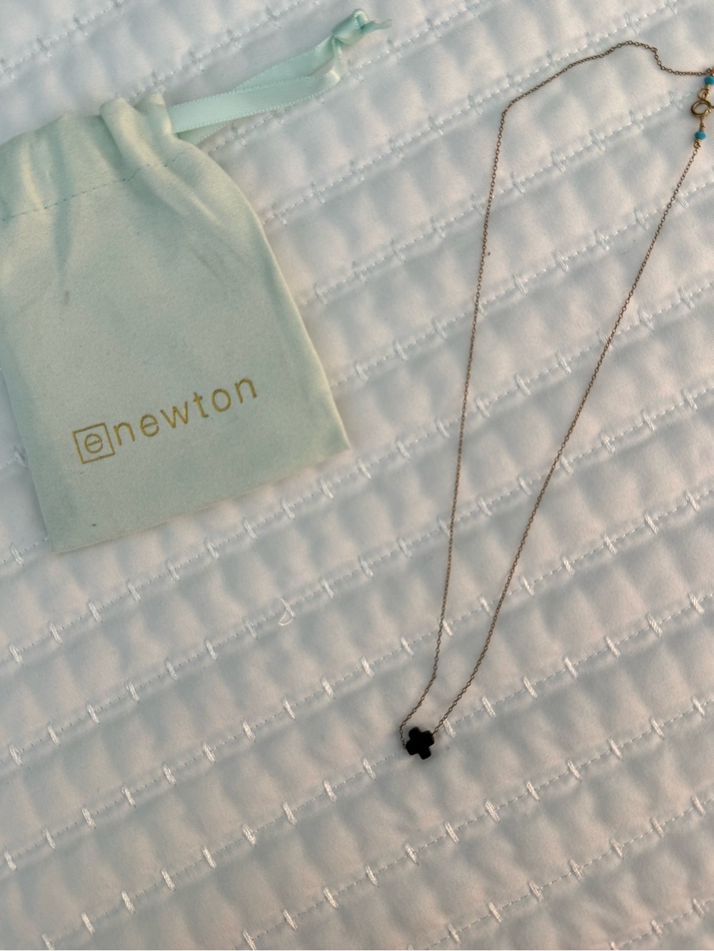 Enewton - 16in Signature Cross Neckalce in Gold and Black